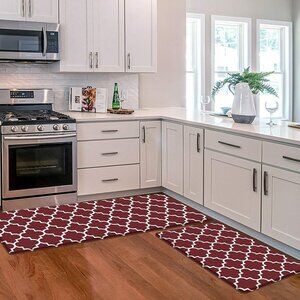 NEW 2 PCS Kitchen Mat Cushioned Anti-Fatigue Kitchen Rug, Waterproof Non-Slip